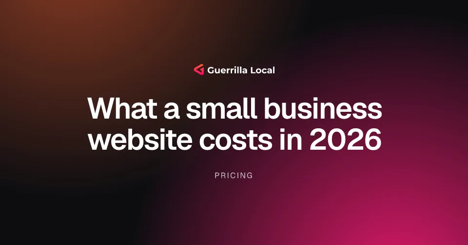 Cover for the guide: How much does a website cost for a small business in 2026?