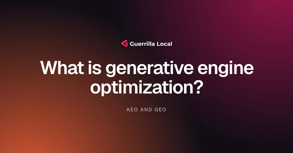 Cover for the guide: What is generative engine optimization (GEO)? A small business guide