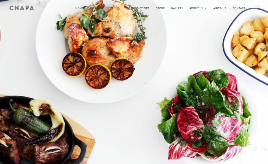 catering services website design sample