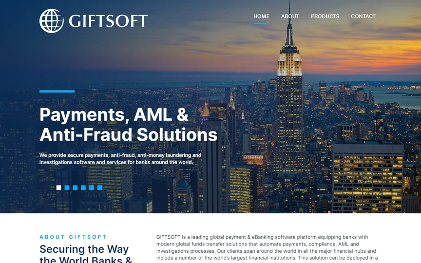 GiftSoft: Clean, Contemporary, and Persuasive
Professional Fintech Website Designs