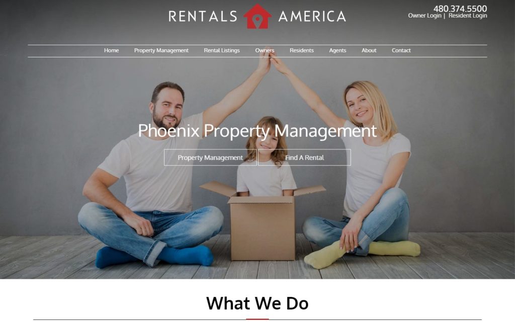 rental properties web design