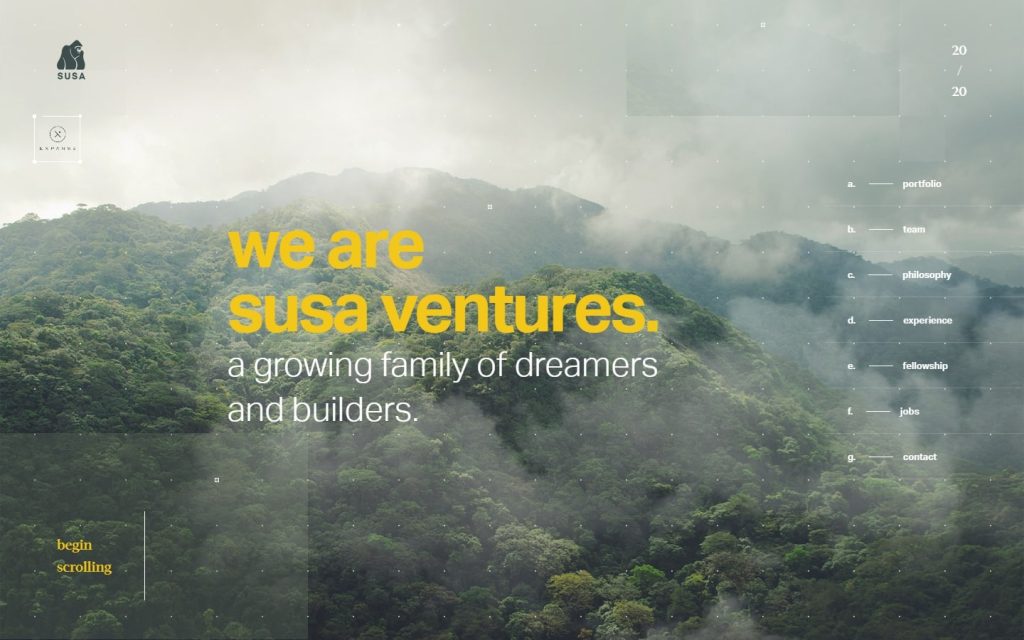 13. Susa Ventures - VC Website inspiration
